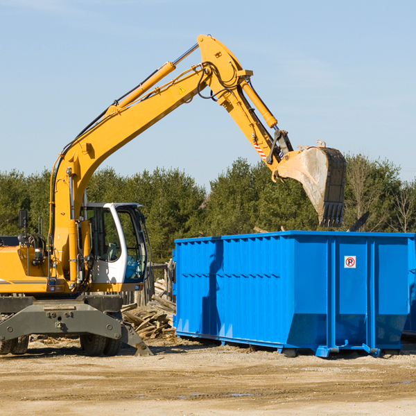 what size residential dumpster rentals are available in Raccoon